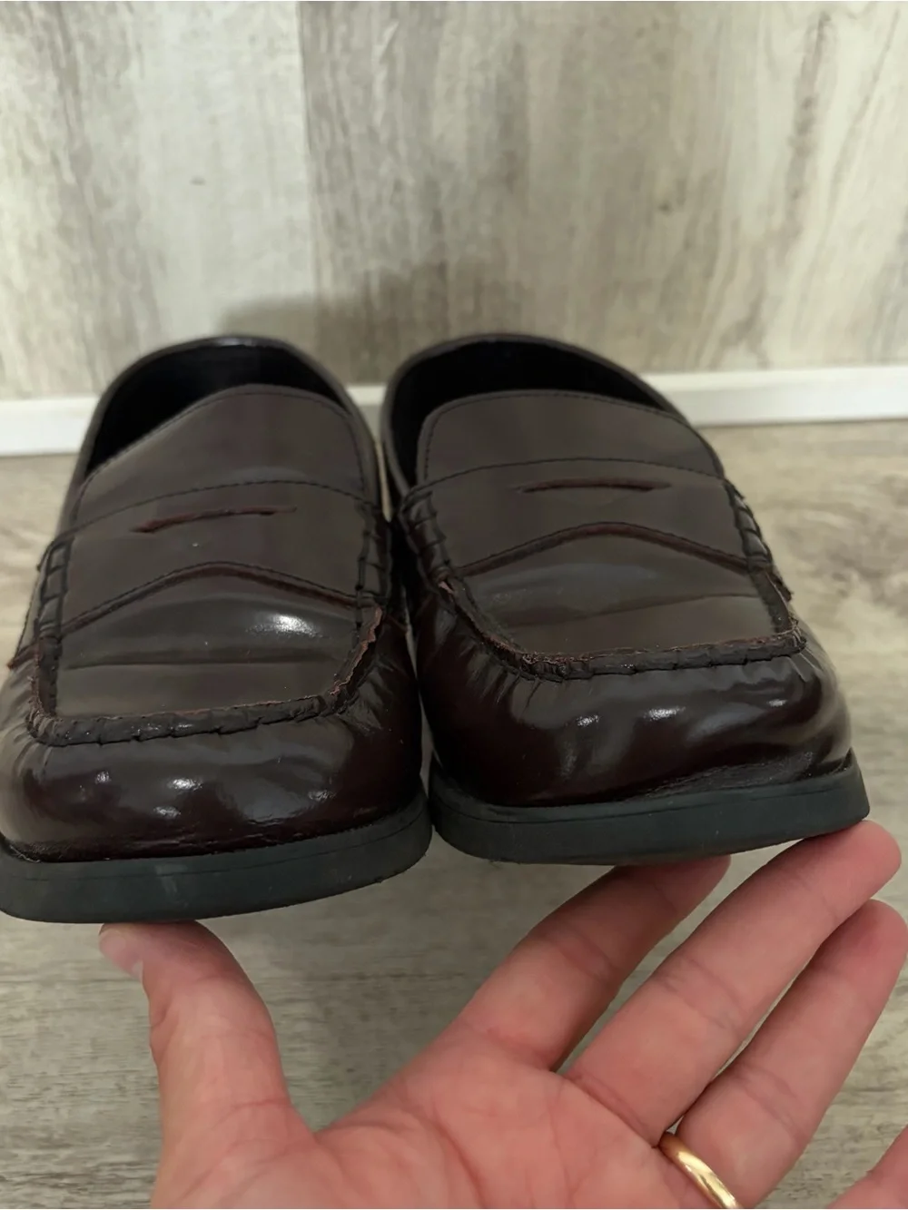 Florsheim Croquet Penny Loafer Jr. Dress shoes Boys Children Youth 6.5W burgundy
